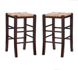 Gianna Backless Counter Stool Walnut Set of 2