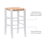 Gianna Backless Counter Stool White Set of 2