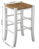 Gianna Backless Counter Stool White Set of 2