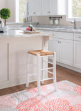 Gianna Backless Counter Stool White Set of 2