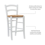 Emilo Counter Stool White Set of 2