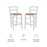 Emilo Counter Stool White Set of 2