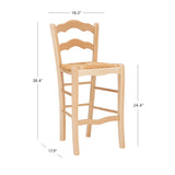 Filomena Counter Stool Natural Set of 2