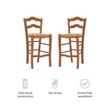 Filomena Counter Stool Walnut Set of 2