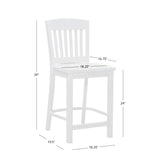 Ezequiel Counter Stool White Set Of 2