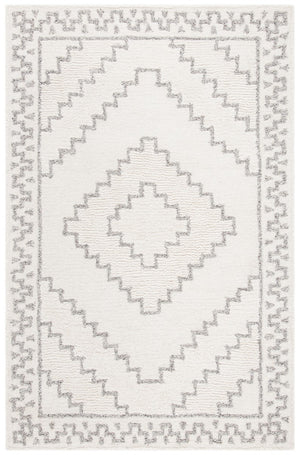 Casablanca 205 Bohemian Hand Tufted 80% Wool, 10% Polyester, 10% Cotton Rug Grey / Ivory