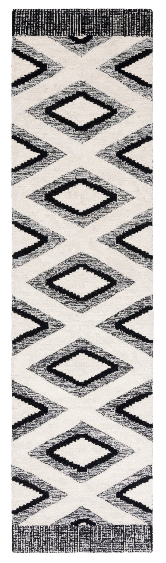 Safavieh Casbalanca 225 Hand Tufted Pile Content: 100% Wool Rug Ivory / Black Pile Content: 100% Wool CSB225Z-29