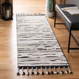 Casablanca 400 Hand Knotted 75% Wool 25% Viscose Bohemian Rug Charcoal / Ivory 75% Wool 25% Viscose CSB400A-28