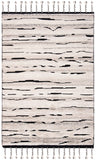 Casablanca 400 Hand Knotted 75% Wool 25% Viscose Bohemian Rug Charcoal / Ivory 75% Wool 25% Viscose CSB400A-4