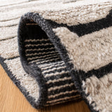 Casablanca 400 Hand Knotted 75% Wool 25% Viscose Bohemian Rug Charcoal / Ivory 75% Wool 25% Viscose CSB400A-5