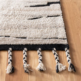 Casablanca 400 Hand Knotted 75% Wool 25% Viscose Bohemian Rug Charcoal / Ivory 75% Wool 25% Viscose CSB400A-5