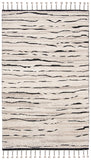 Casablanca 400 Hand Knotted 75% Wool 25% Viscose Bohemian Rug Charcoal / Ivory 75% Wool 25% Viscose CSB400A-5