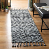 Casablanca 401 Hand Knotted 75% Wool 25% Viscose Bohemian Rug Charcoal 75% Wool 25% Viscose CSB401H-28