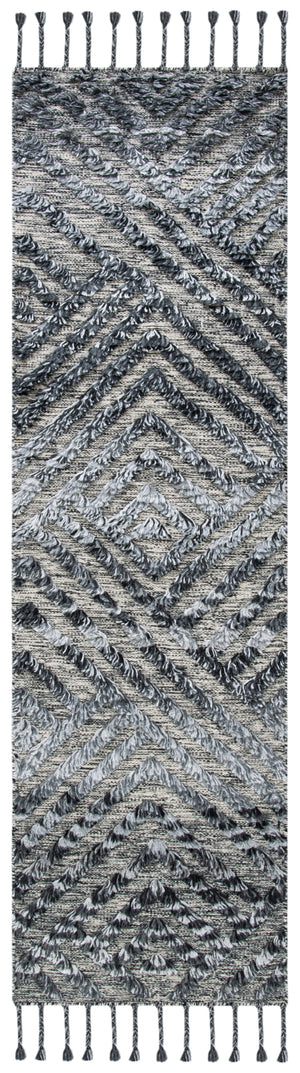 Casablanca 401 Hand Knotted 75% Wool 25% Viscose Bohemian Rug Charcoal 75% Wool 25% Viscose CSB401H-28