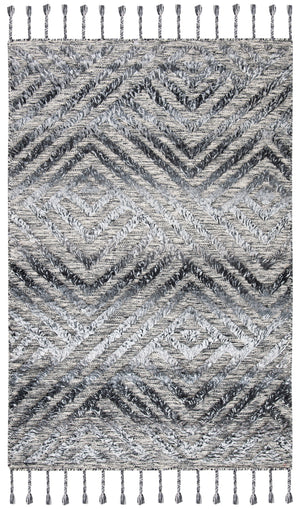Casablanca 401 Hand Knotted 75% Wool 25% Viscose Bohemian Rug Charcoal 75% Wool 25% Viscose CSB401H-4