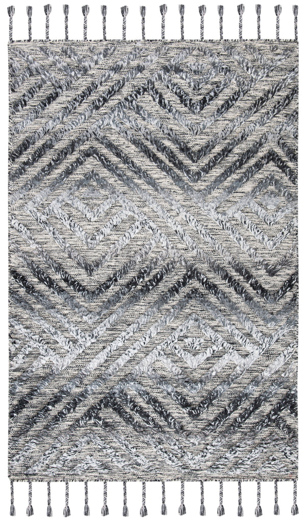 Casablanca 401 Hand Knotted 75% Wool 25% Viscose Bohemian Rug Charcoal 75% Wool 25% Viscose CSB401H-4
