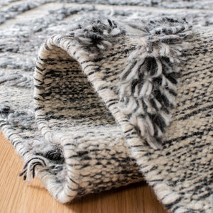 Casablanca 401 Hand Knotted 75% Wool 25% Viscose Bohemian Rug Charcoal 75% Wool 25% Viscose CSB401H-5