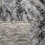 Casablanca 401 Hand Knotted 75% Wool 25% Viscose Bohemian Rug Charcoal 75% Wool 25% Viscose CSB401H-5