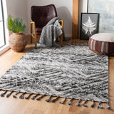 Casablanca 401 Hand Knotted 75% Wool 25% Viscose Bohemian Rug Charcoal 75% Wool 25% Viscose CSB401H-5