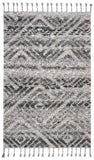 Casablanca 401 Hand Knotted 75% Wool 25% Viscose Bohemian Rug Charcoal 75% Wool 25% Viscose CSB401H-5