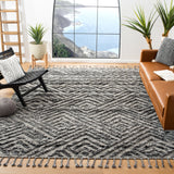 Casablanca 401 Hand Knotted 75% Wool 25% Viscose Bohemian Rug Charcoal 75% Wool 25% Viscose CSB401H-8