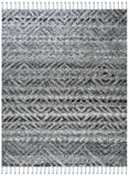 Casablanca 401 Hand Knotted 75% Wool 25% Viscose Bohemian Rug Charcoal 75% Wool 25% Viscose CSB401H-8