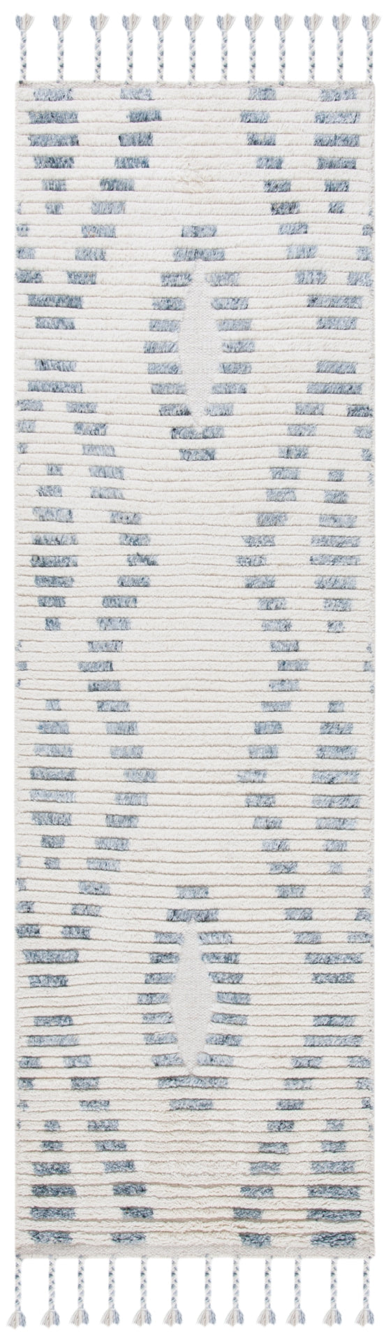 Casablanca 406 Hand Knotted 80% Wool 20% Viscose Bohemian Rug Grey / Ivory 80% Wool 20% Viscose CSB406A-28