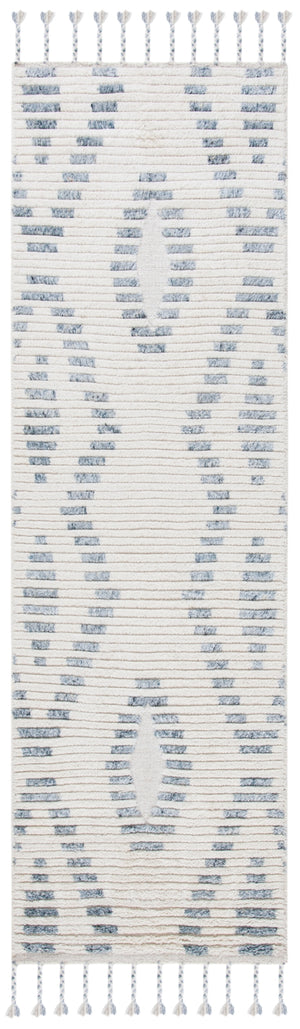 Casablanca 406 Hand Knotted 80% Wool 20% Viscose Bohemian Rug Grey / Ivory 80% Wool 20% Viscose CSB406A-28