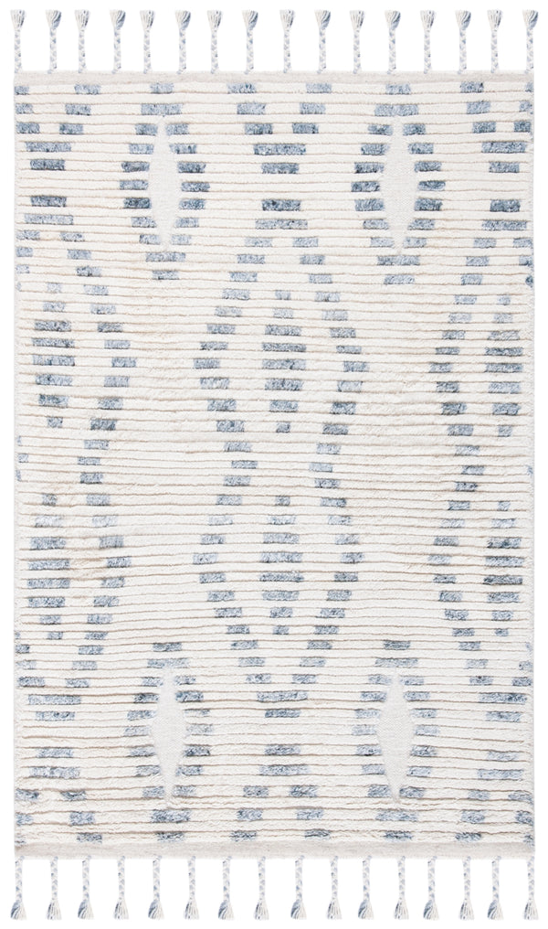 Casablanca 406 Hand Knotted 80% Wool 20% Viscose Bohemian Rug Grey / Ivory 80% Wool 20% Viscose CSB406A-4