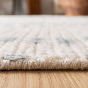 Casablanca 406 Hand Knotted 80% Wool 20% Viscose Bohemian Rug Grey / Ivory 80% Wool 20% Viscose CSB406A-5