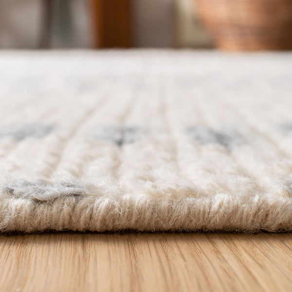 Casablanca 406 Hand Knotted 80% Wool 20% Viscose Bohemian Rug Grey / Ivory 80% Wool 20% Viscose CSB406A-5