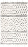 Casablanca 491 With Tassel Bohemian Hand Woven 100% Wool Pile Rug Ivory / Black