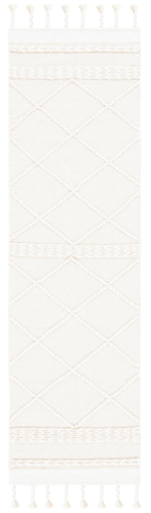 Casablanca 575 With Tassel Handloomed 80% Wool, 20% Cotton Bohemian Rug Beige / Ivory 80% WOOL, 20% COTTON CSB575B-28