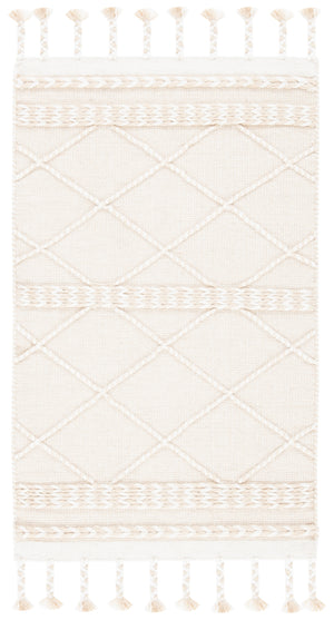 Casablanca 575 With Tassel Handloomed 80% Wool, 20% Cotton Bohemian Rug Beige / Ivory 80% WOOL, 20% COTTON CSB575B-3