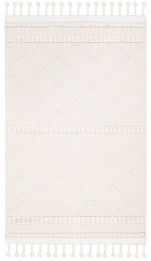 Casablanca 575 With Tassel Handloomed 80% Wool, 20% Cotton Bohemian Rug Beige / Ivory 80% WOOL, 20% COTTON CSB575B-5