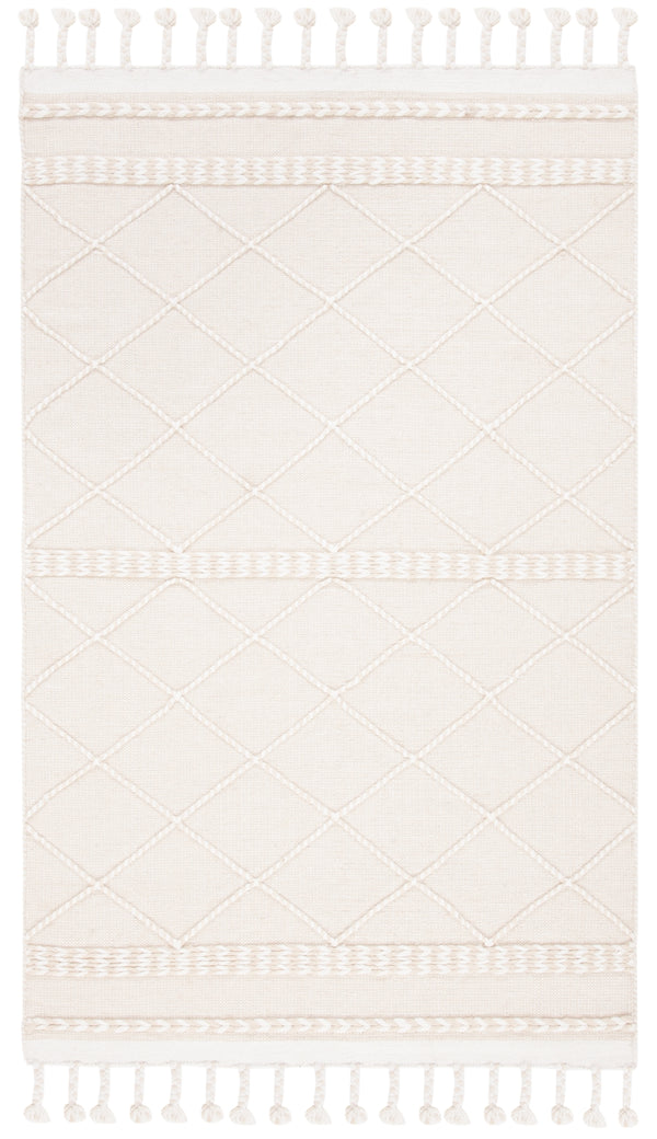 Casablanca 575 With Tassel Handloomed 80% Wool, 20% Cotton Bohemian Rug Beige / Ivory 80% WOOL, 20% COTTON CSB575B-5