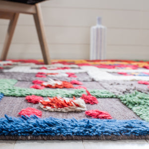 Casablanca 576 With Tassel Handloomed 80% Wool, 20% Cotton Bohemian Rug Blue / Green 80% WOOL, 20% COTTON CSB576N-5