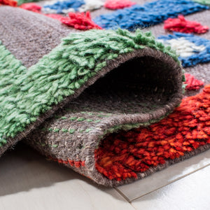 Casablanca 576 With Tassel Handloomed 80% Wool, 20% Cotton Bohemian Rug Blue / Green 80% WOOL, 20% COTTON CSB576N-5