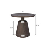 LH Imports Bronx Bistro Crank Table CT012-VM