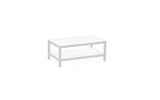 Angelina Outdoor / Indoor Coffee Table, White Aluminium Frame, 5 Mm Tempered White Glass Top And...