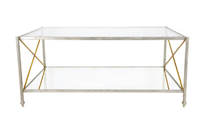 Zeugma CT302 Silver and Gold  Rectangle Coffee Table
