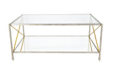 CT302 Silver and Gold  Rectangle Coffee Table