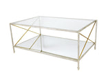 Zeugma CT302 Silver and Gold  Rectangle Coffee Table