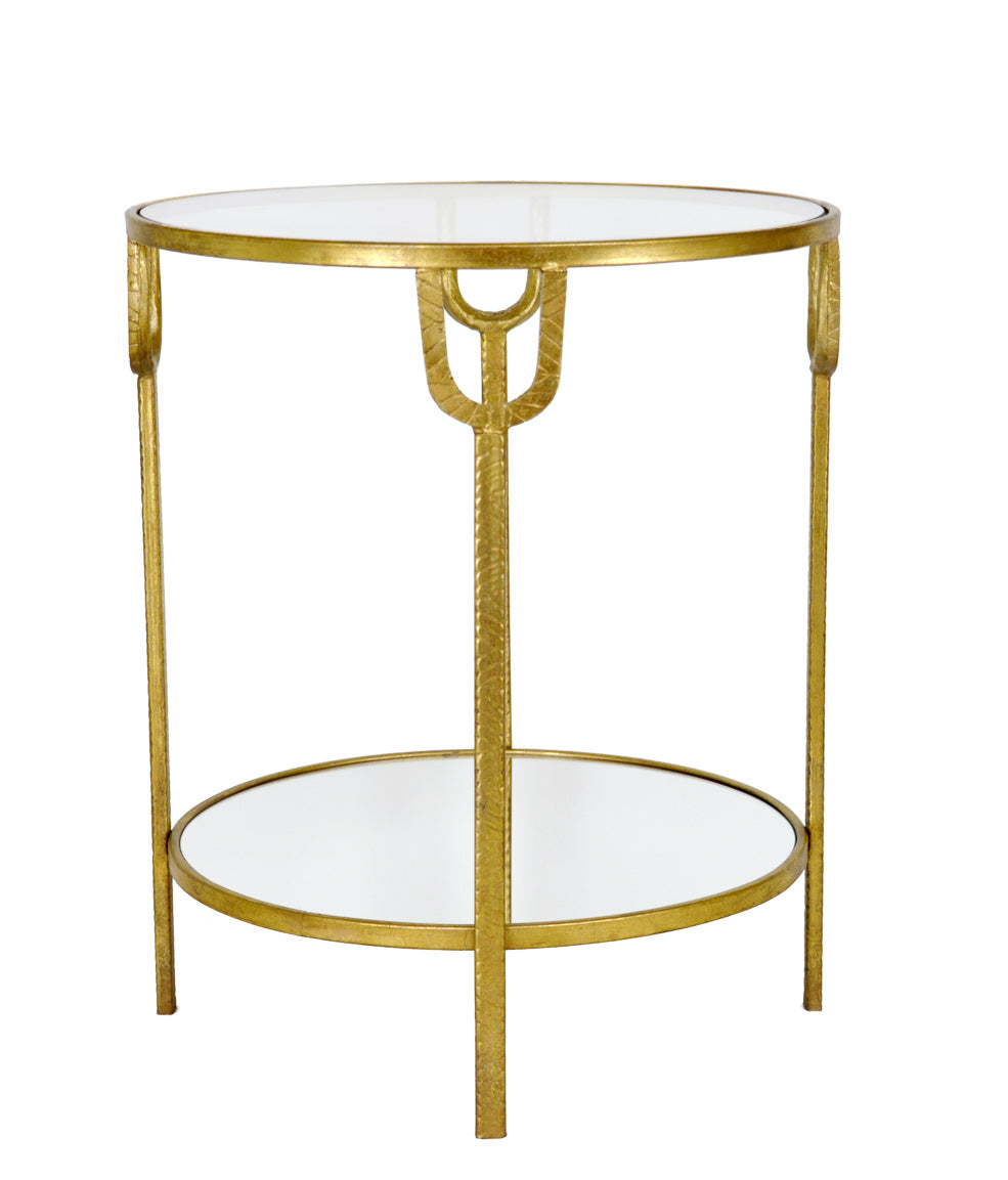 Zeugma CT303A Gold Round Side Table