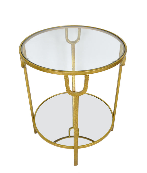 Zeugma CT303A Gold Round Side Table