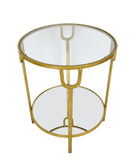 Zeugma CT303A Gold Round Side Table