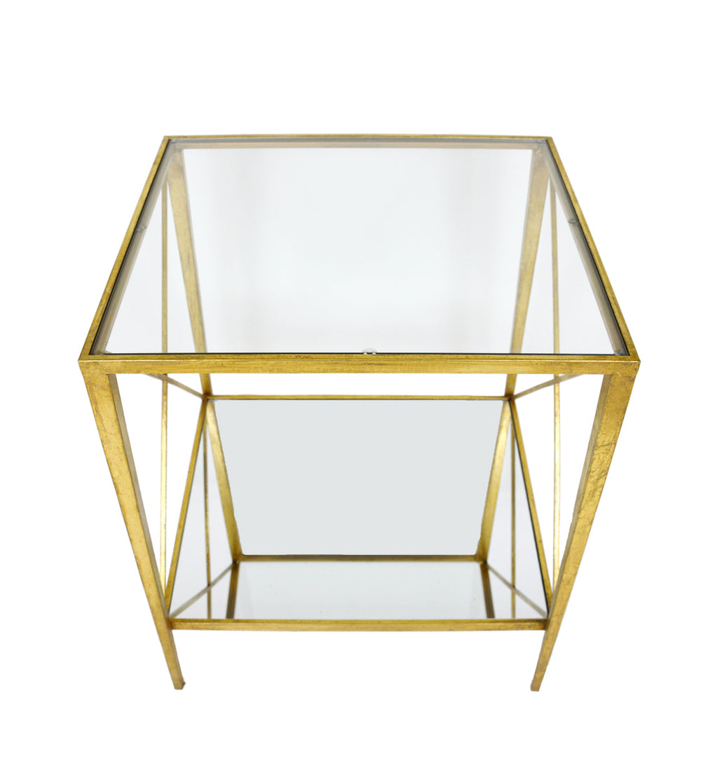 Zeugma CT304 Gold Square Side Table