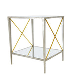 Zeugma CT304A Silver and Gold Square Side Table