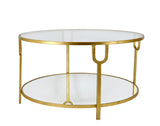 Zeugma CT305 Gold Round Coffee Table
