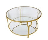 CT305 Gold Round Coffee Table